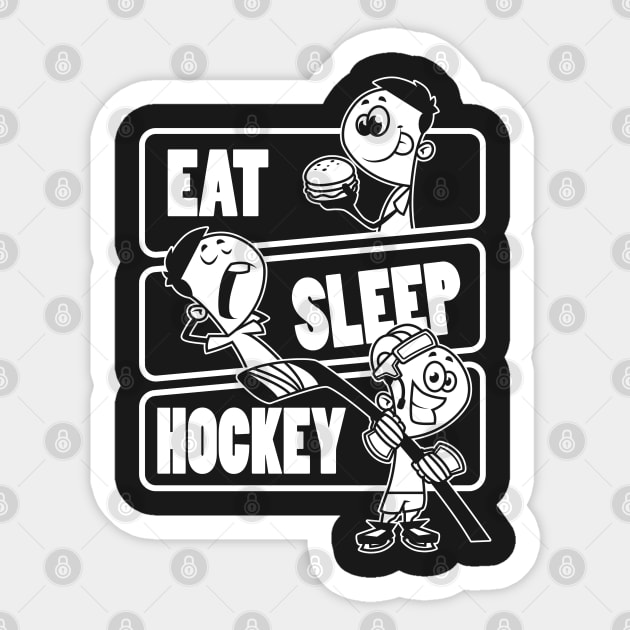 Eat Sleep Hockey - Ice Hockey gift design Sticker by theodoros20